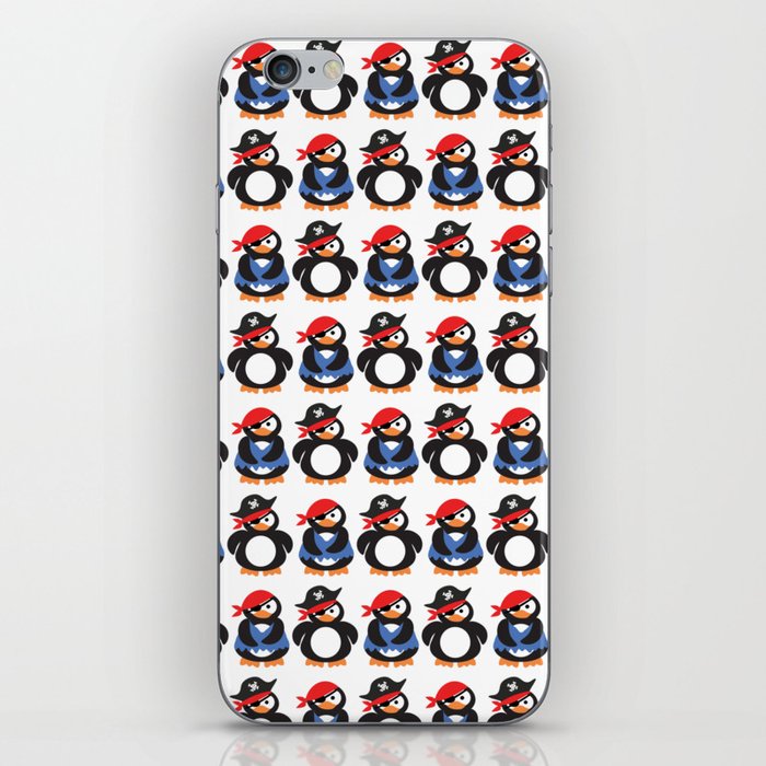 Pirate penguin pattern iPhone Skin