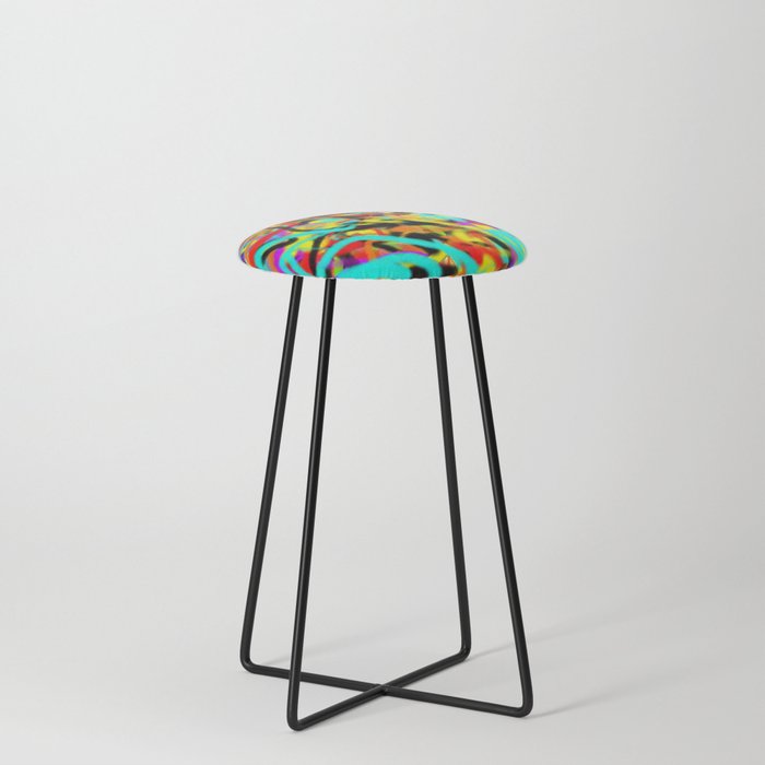 Street 20. Abstract Painting.  Counter Stool