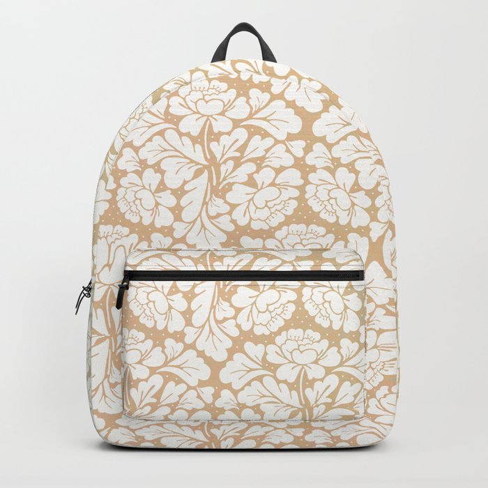 William morris pattern in gold Backpack