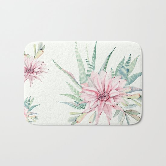 Cactus Pattern Light Green #society6 #buyart Bath Mat