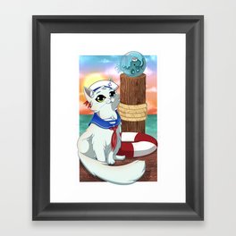 Sailor Kitty Framed Art Print