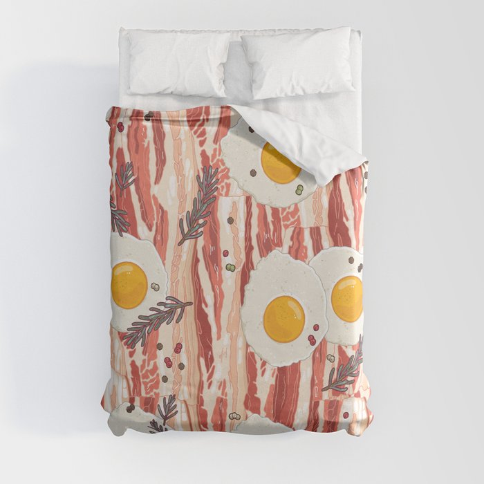 Bacon and eggs Duvet Cover