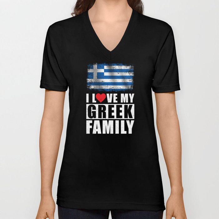 Greek Family V Neck T Shirt