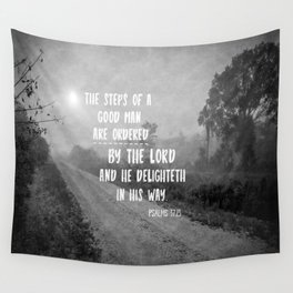 Steps of a Good Man Bible Verse Wall Tapestry