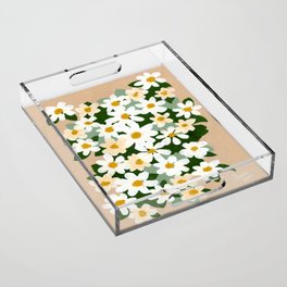 Field Daisies Acrylic Tray