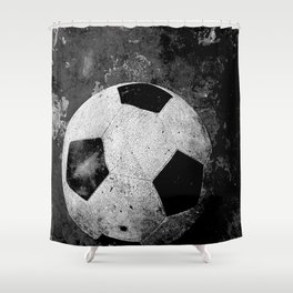 Unique soccer art vs 1 urban art Shower Curtain