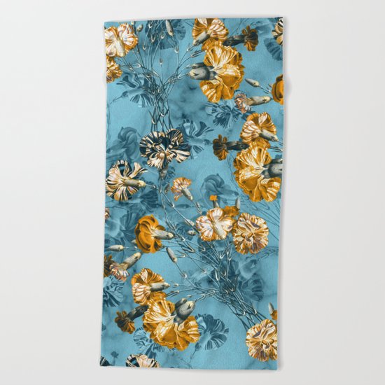 VINTAGE GARDEN IV Beach Towel