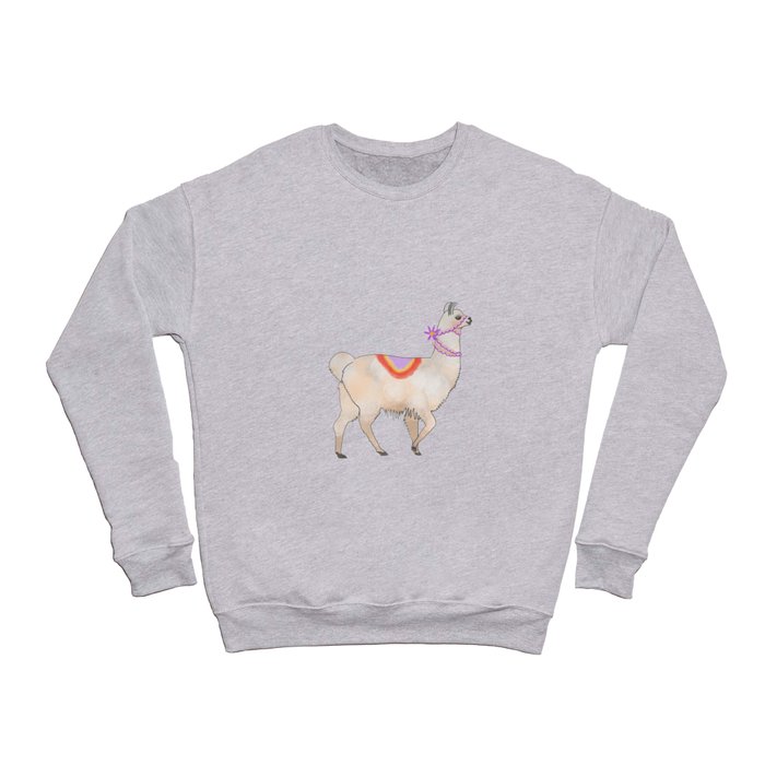 A Llama Walking Around Crewneck Sweatshirt