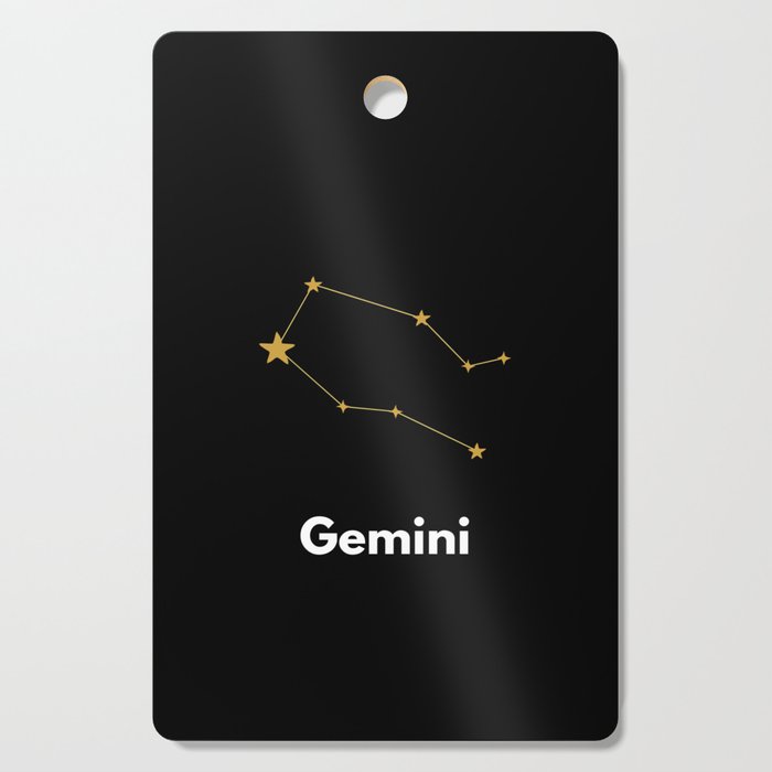 Gemini, Gemini Zodiac, Black Cutting Board
