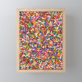 Rainbow Sprinkles Sweet Candy Colorful Framed Mini Art Print