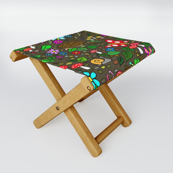 Woodland Creatures Cartoon Folding Stool