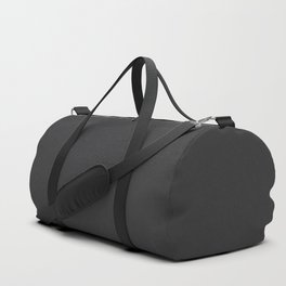 Dark Charcoal Grey Solid Color Pairs To Sherwin Williams 2021 Trending Color Tricorn Black SW 6258 Duffle Bag