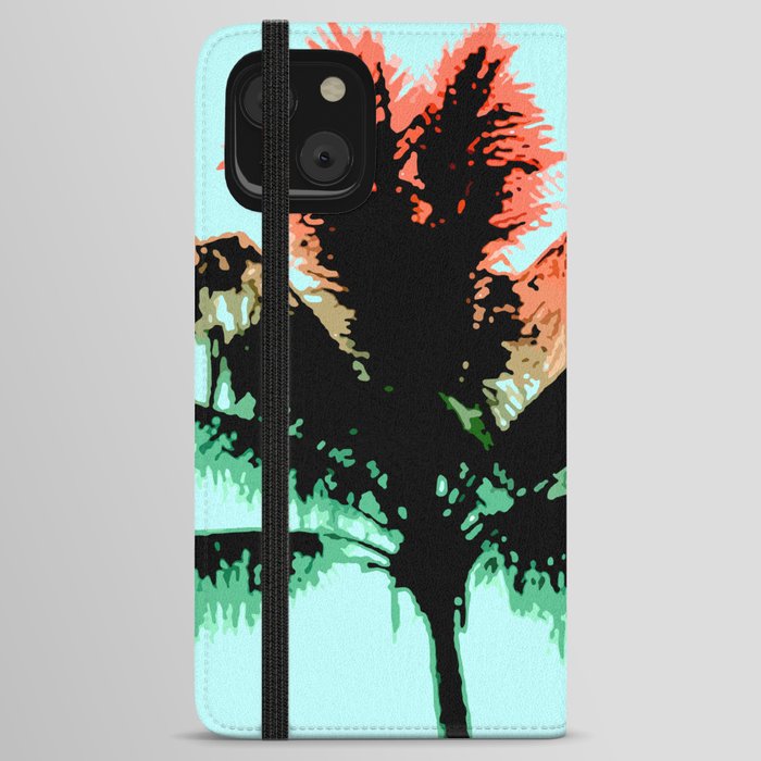 Hawaiian Palm Tree Silhouettes iPhone Wallet Case