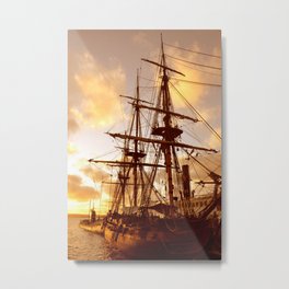 PIRATE SHIP :) Metal Print | Pirateship, Vessel, Vintageship, Sailship, Historical, Seascape, Landscape, Children, Tallship, Teresachipperfield 