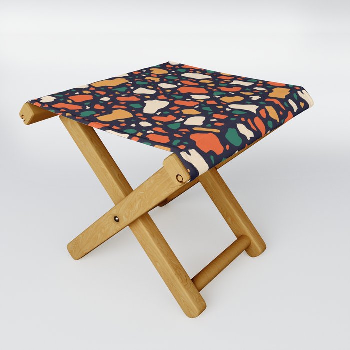 Winter Terrazzo Folding Stool