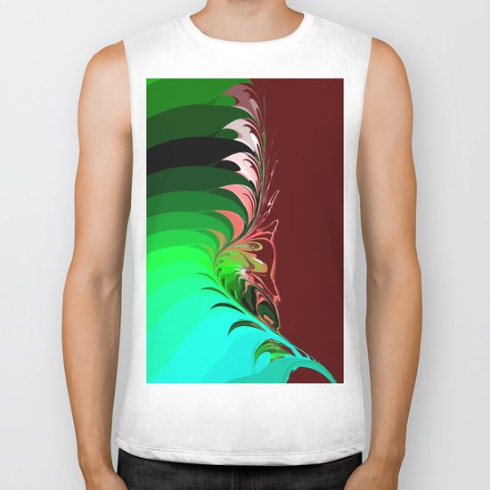 flower leafs Biker Tank