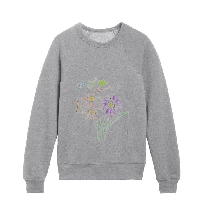 colorful daisies  Kids Crewneck