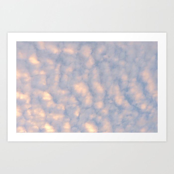 Cotton ball clouds Art Print