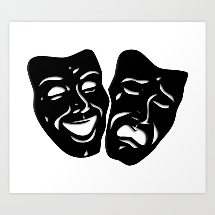 Theater Masks of Comedy and Tragedy Art Print