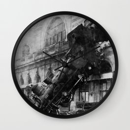 Anonymous- Train derailment at gare montparnasse Wall Clock