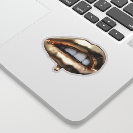 Gold Lips Sticker