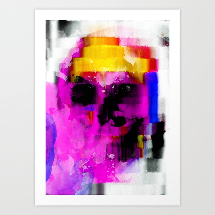 abstrac skull Art Print