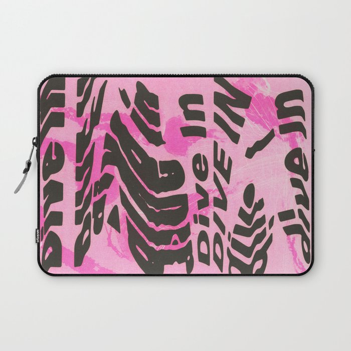 "Dive In" Pink Sea Jellies Laptop Sleeve