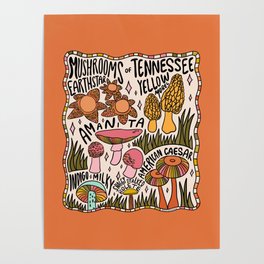 Mushrooms of Tennessee Poster