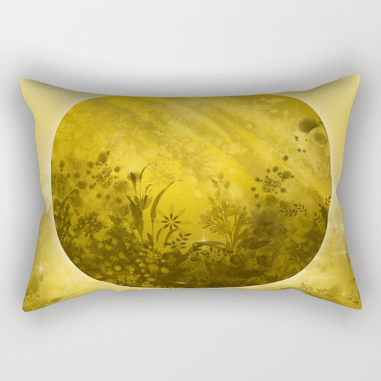 circle yellow landscape Rectangular Pillow