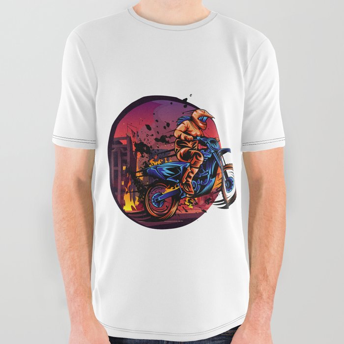 Fearless Motocross - Hot, Brave and Daring All Over Graphic Tee