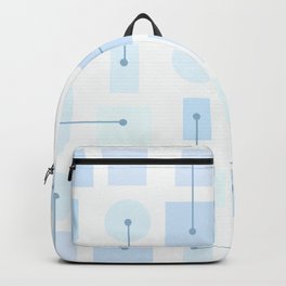 Atomic Age Simple Shapes Baby Blue Backpack