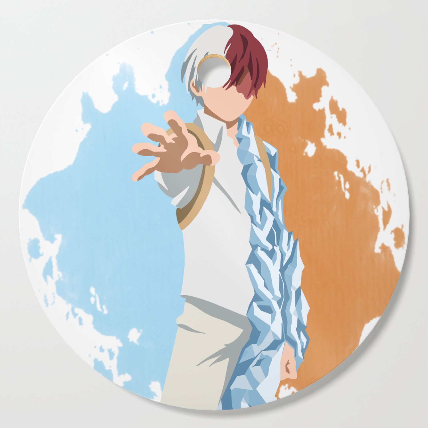 My Hero Academia Minimalist Todoroki Cutting Board By Danmcg