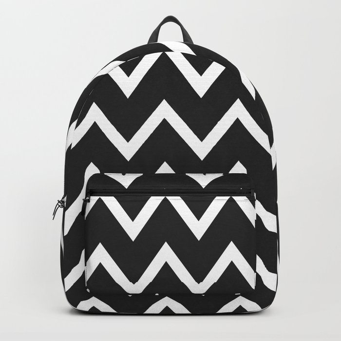 Black and White Chevron Backpack