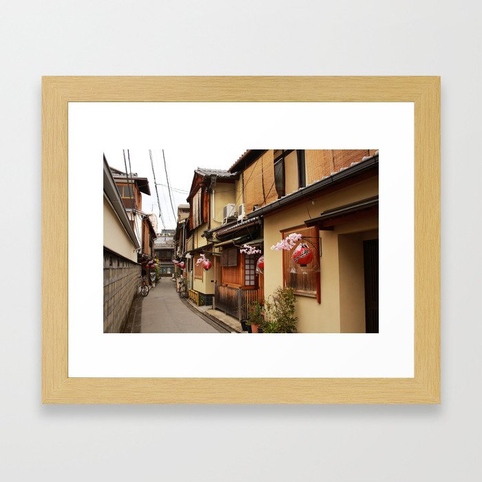 Old Houses in Kyoto Framed Art Print