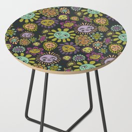 flower faces up close Side Table