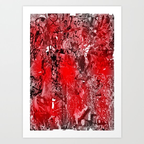 RED CHAOS Art Print