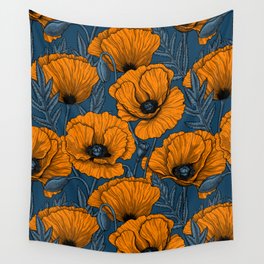 Orange poppies Wall Tapestry