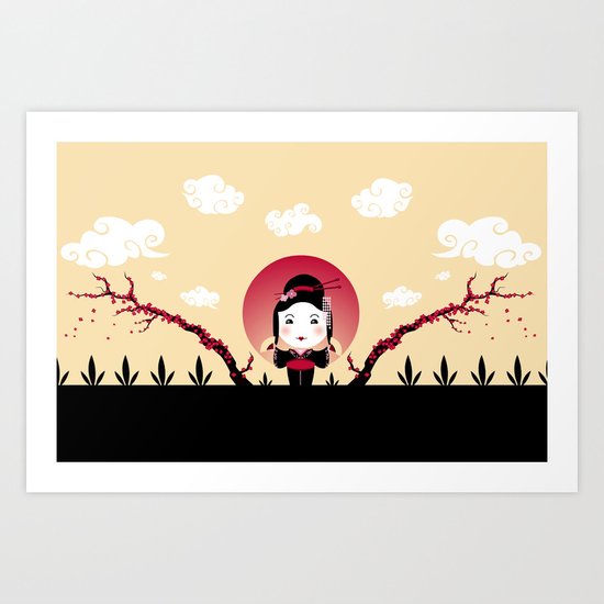 Geisha2 Art Print
