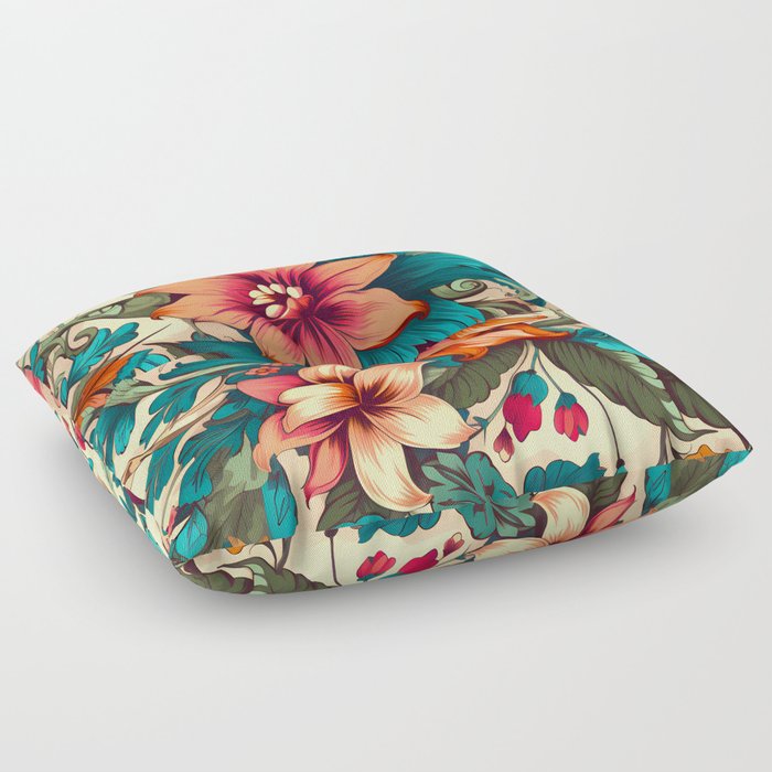 Floral Interior Design - Transform Your Space with Nature's Elegance Floor Pillow