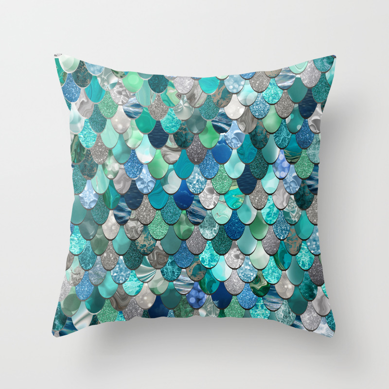 aqua blue pillows