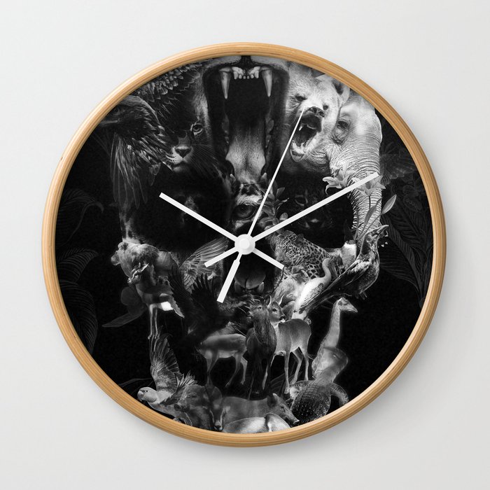 Kingdom Skull B&W Wall Clock