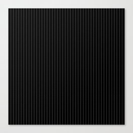Pinstripe in Black Canvas Print