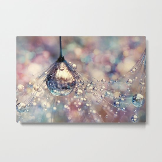 Rainbow Rain Metal Print