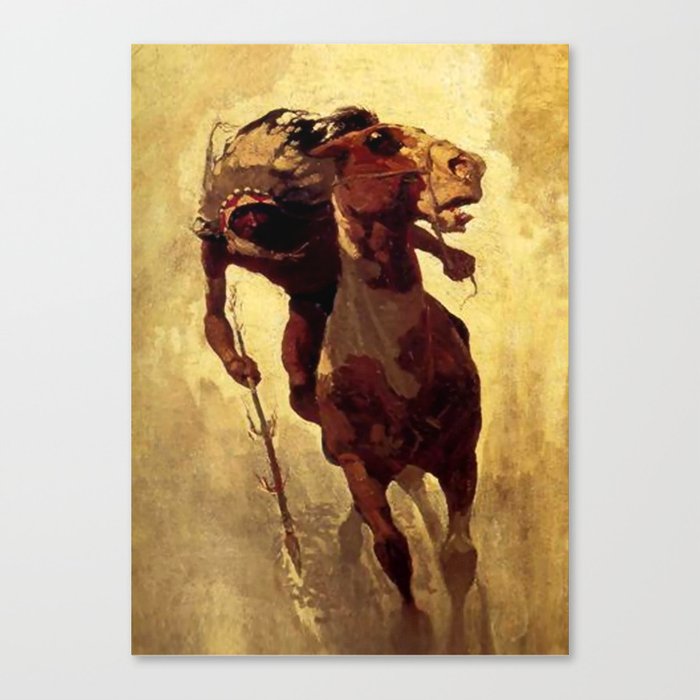 N C Wyeth Vintage Western Painting Indian Lance Canvas Print By