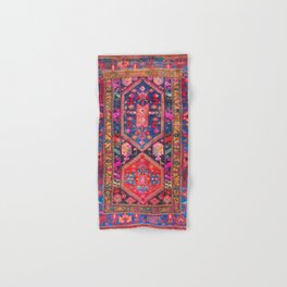 turkish antique rug pattern Hand & Bath Towel | Traditional, Elegant, Ornamental, Rug, Persian, Turkish, Red, Photo, Kilim, Geometric 