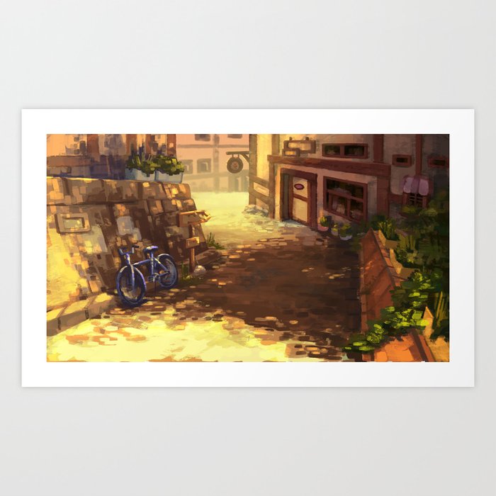 Background Design - Sunny Street  Art Print