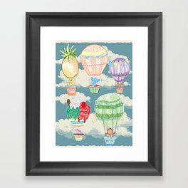 hot air balloon parade Framed Art Print