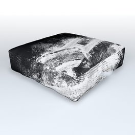 Abstract black and white Outdoor Floor Cushion