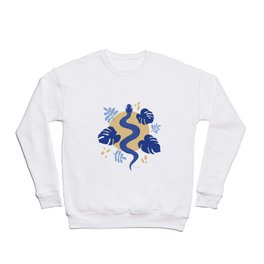 Botanical Snake | Blue & Gold Crewneck Sweatshirt
