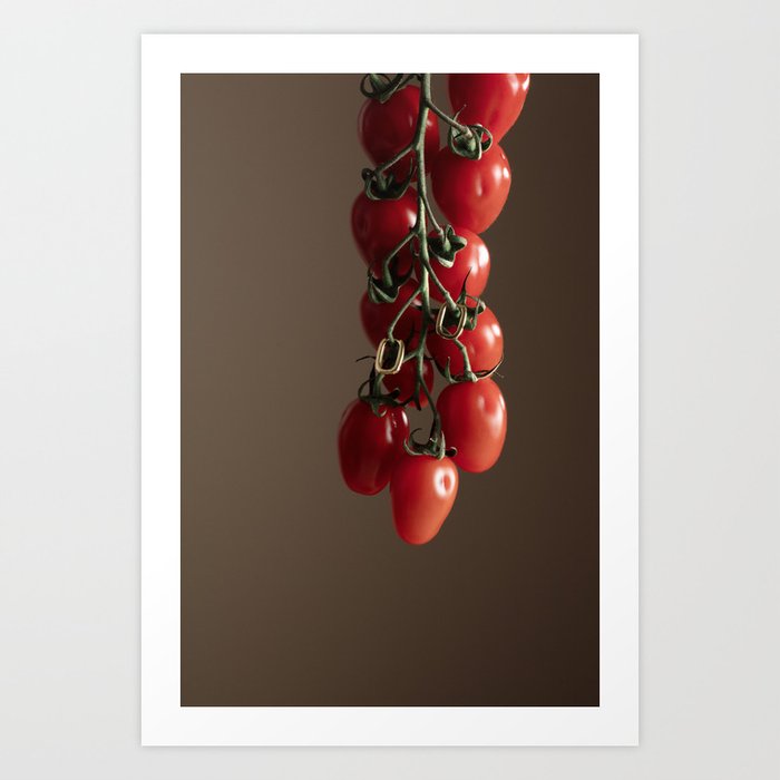 Cherry Tomatoes with Golden Earrings Art Print
